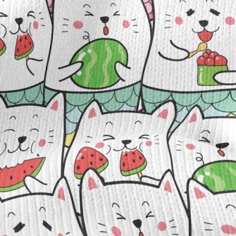Cat Eating Watermelon Stretch Jersey