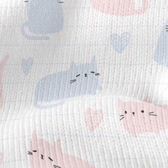 Plaid And Cat Stretch Jersey