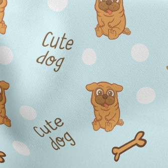 Puppy Dog Bone Lightweight Cotton Poplin