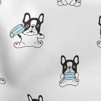 Wearing A Mask French Bulldog Lightweight Cotton Poplin