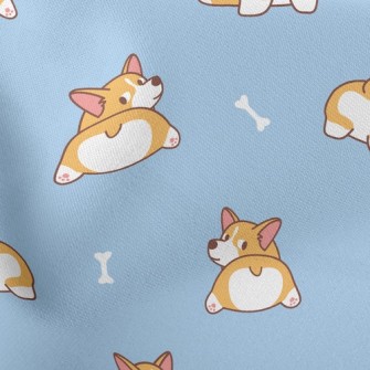 Corgi Showing Ass Lightweight Cotton Poplin