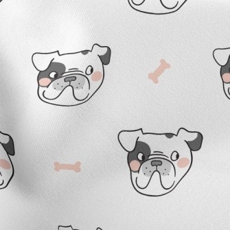 French Bulldog Dog Bone Lightweight Cotton Poplin