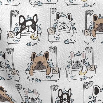 Shower French Bulldog Lightweight Cotton Poplin