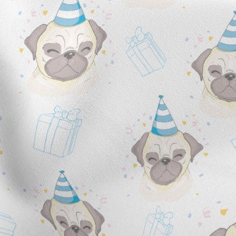 Happy Pug Lightweight Cotton Poplin