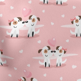 Puppies In Love Lightweight Cotton Poplin