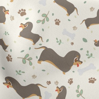 Dachshund Bones Lightweight Cotton Poplin