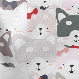 Cute Husky Lightweight Cotton Poplin