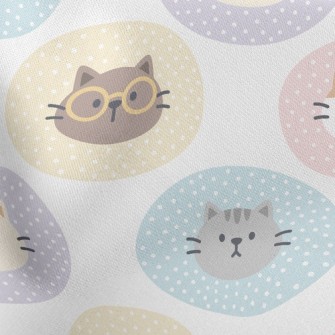Cute Cat Lightweight Cotton Poplin