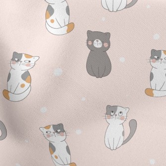 Cute Cat Lightweight Cotton Poplin