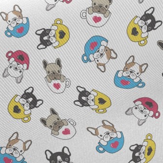 Coffee Mug French Bulldog Midweight Cotton Poplin