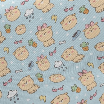 Cute Dog Midweight Cotton Poplin