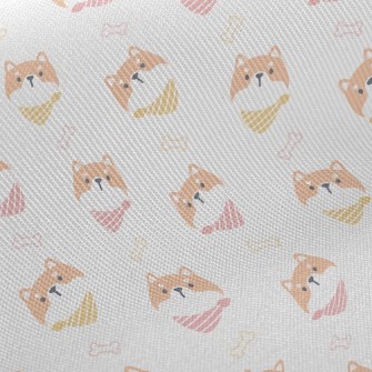 Wearing Scarf Shiba Inu Midweight Cotton Poplin