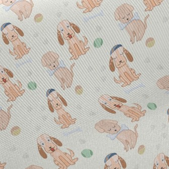 Cute Dog Midweight Cotton Poplin