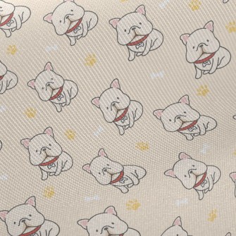 Cute French Bulldog Midweight Cotton Poplin
