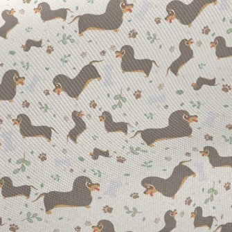 Dachshund Bones Midweight Cotton Poplin