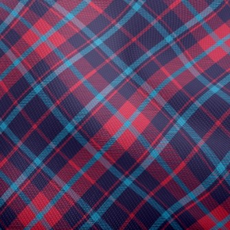 Bright Red And Blue Checkered Dobby