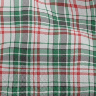 Red And Green Small Plaid Chiffon