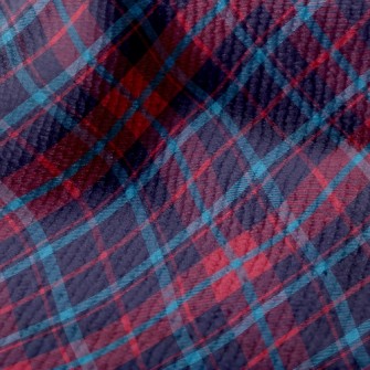 Bright Red And Blue Checkered Terry