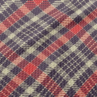 Elegant Plaid Birdseye Piqué