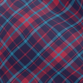 Bright Red And Blue Checkered Chiffon
