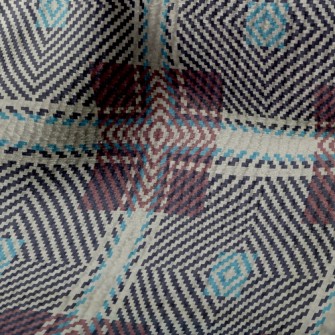 Coffee Woven Grid Terry