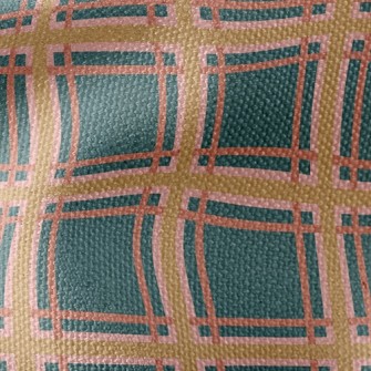 Neat Green Plaid Waterproof Canvas