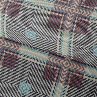 Coffee Woven Grid Waterproof Oxford