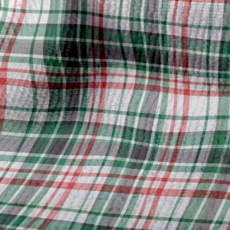 Red And Green Small Plaid Terry