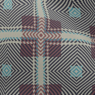 Coffee Woven Grid Chiffon