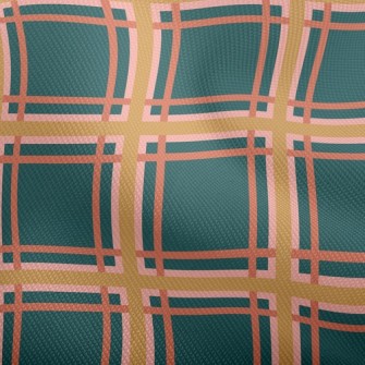 Neat Green Plaid Dobby