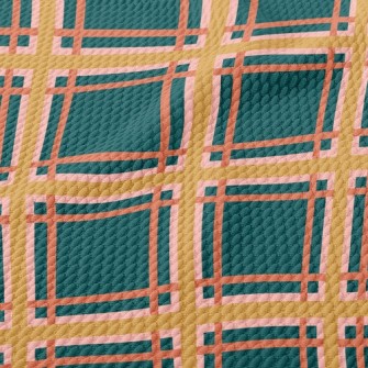 Neat Green Plaid Birdseye Piqué