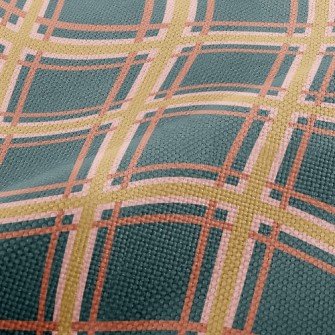 Neat Green Plaid Performance Linen