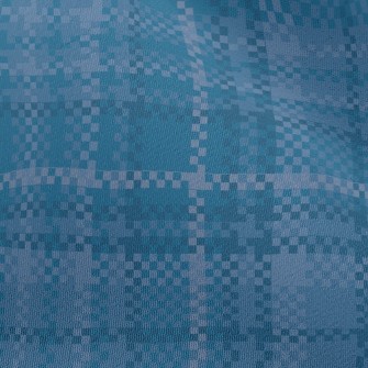Blue Fine Plaid Chiffon