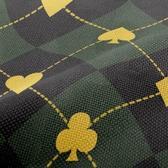 Playing Card Plaid Performance Linen