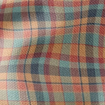 Orange Scotch Plaid Waterproof Canvas