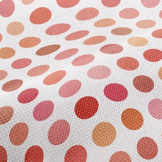 Pink Orange Dots Performance Linen