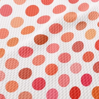 Pink Orange Dots Birdseye Piqué
