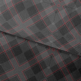 Black Woven Plaid Waterproof Oxford