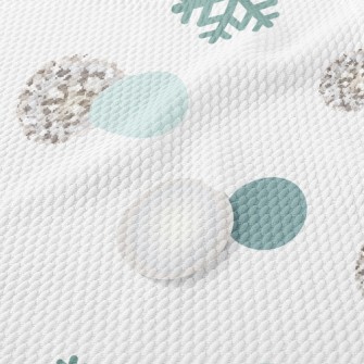 Bright Snowflake Dots Birdseye Piqué