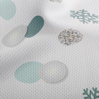 Bright Snowflake Dots Athletic Mesh Flat Back