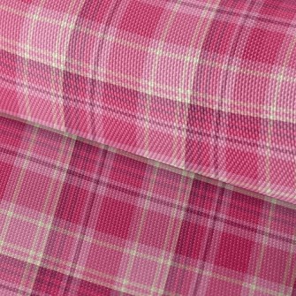 Sweet Pink Plaid Waterproof Oxford
