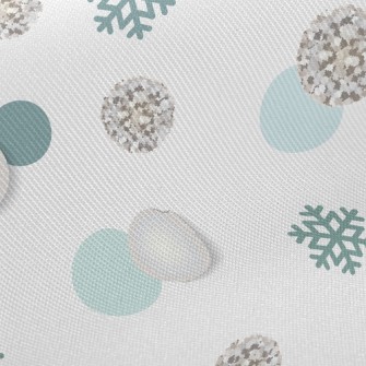 Bright Snowflake Dots Twill