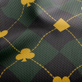 Playing Card Plaid Athletic Mesh Flat Back