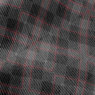 Black Woven Plaid Standard Corduroy