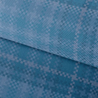 Blue Fine Plaid Waterproof Oxford