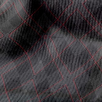 Black Woven Plaid Terry