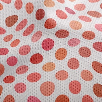 Pink Orange Dots Athletic Mesh Flat Back