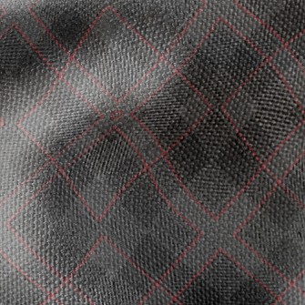 Black Woven Plaid Waterproof Canvas