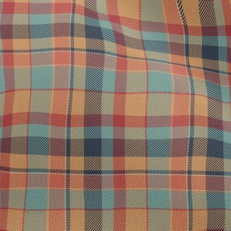 Orange Scotch Plaid Chiffon