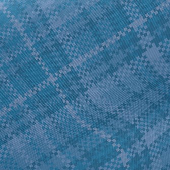 Blue Fine Plaid Twill